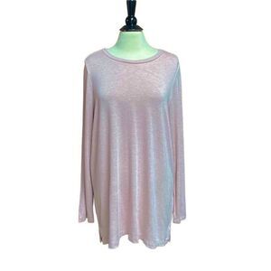 Loft Pink Heather Long Sleeve Tunic Size XL